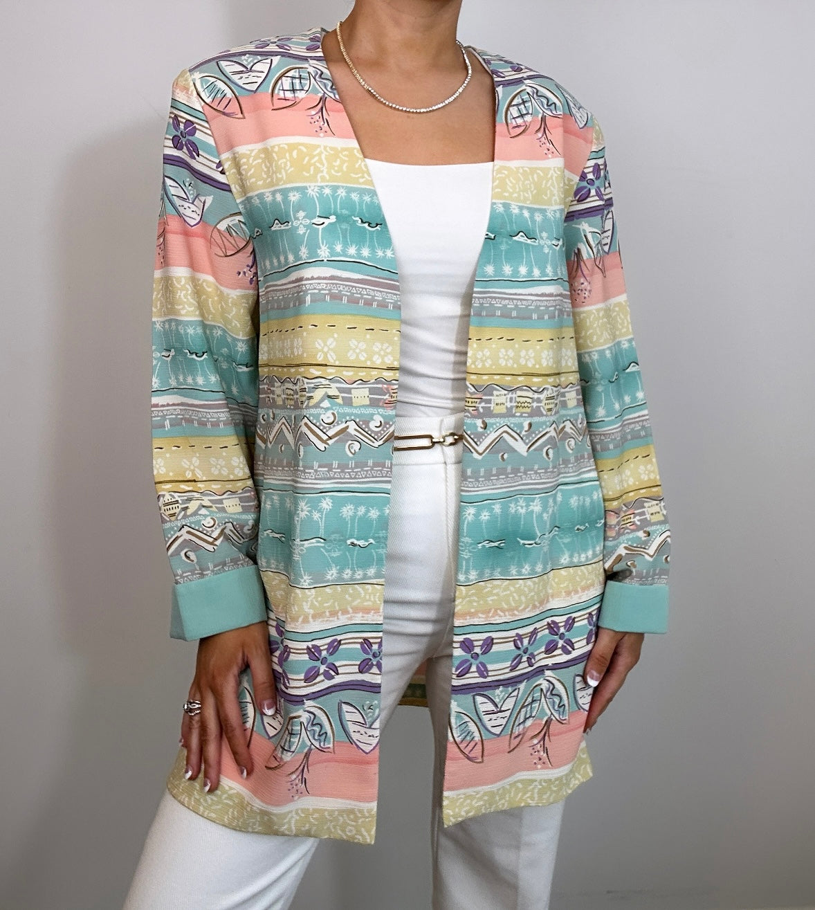 Vintage Leslie Belle Light Weight Open Jacket