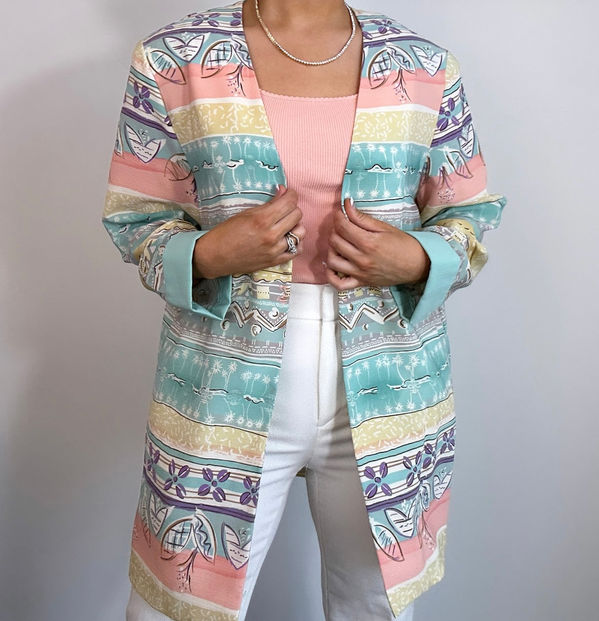 Vintage Leslie Belle Light Weight Open Jacket