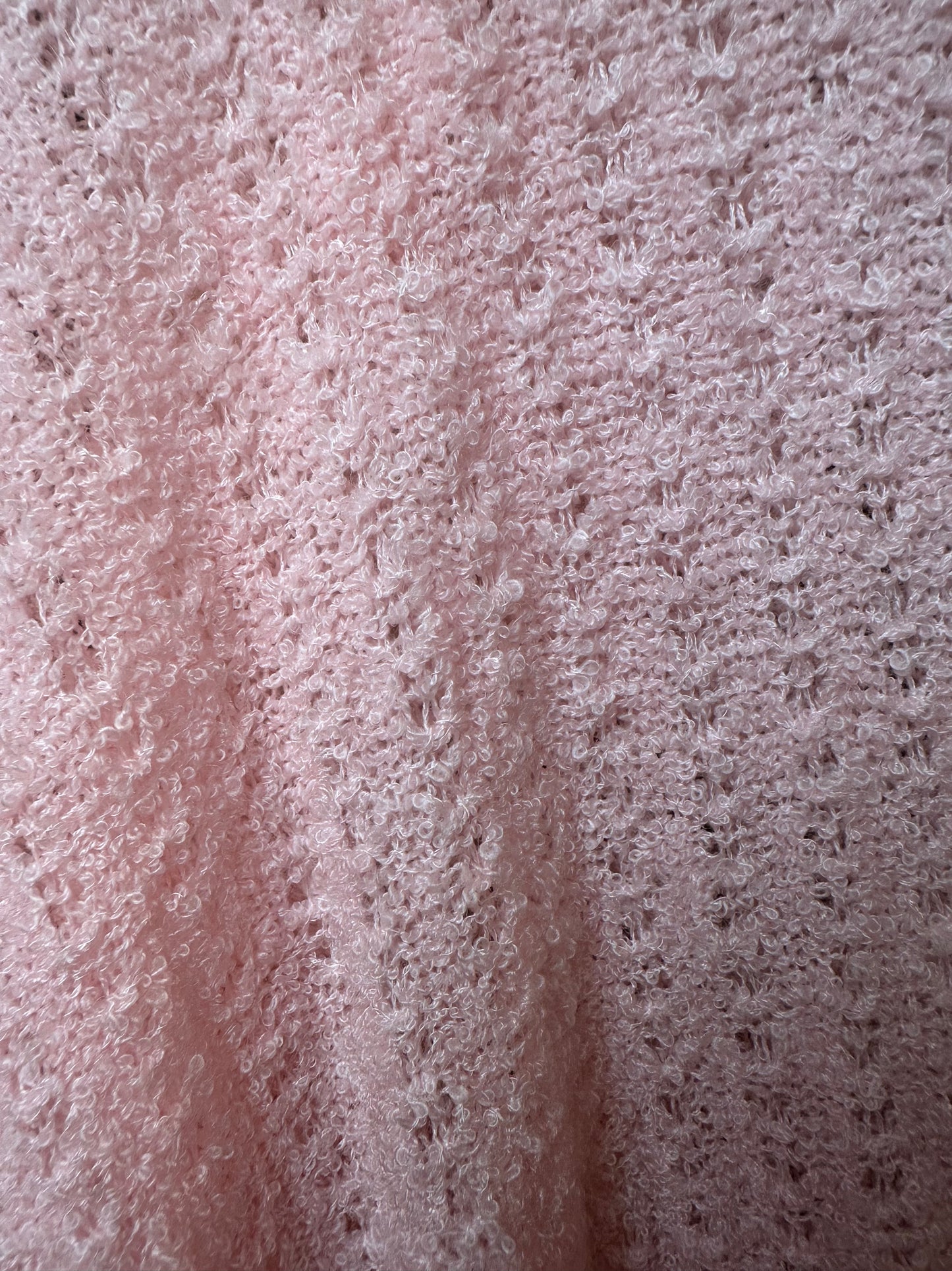 Vintage Light Pink Shawl Sweater Cover Up