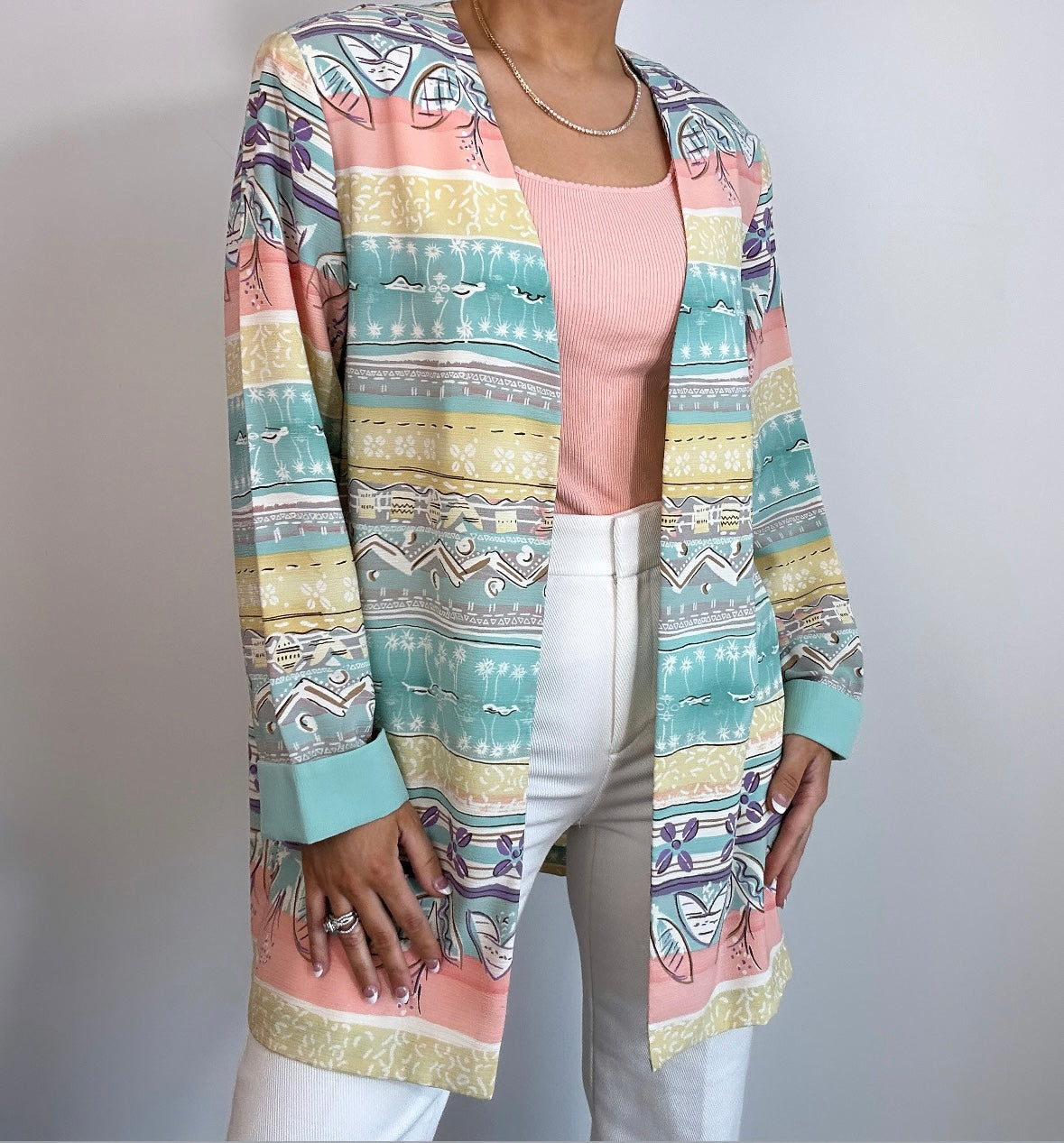 Vintage Leslie Belle Light Weight Open Jacket