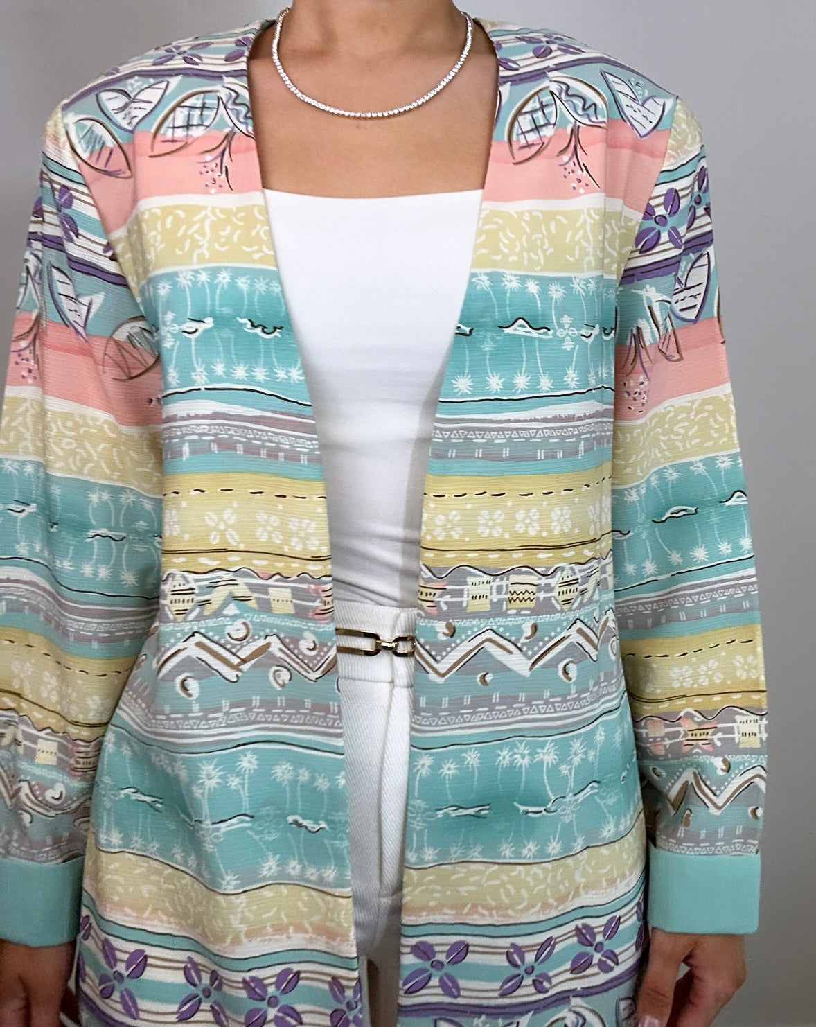Vintage Leslie Belle Light Weight Open Jacket