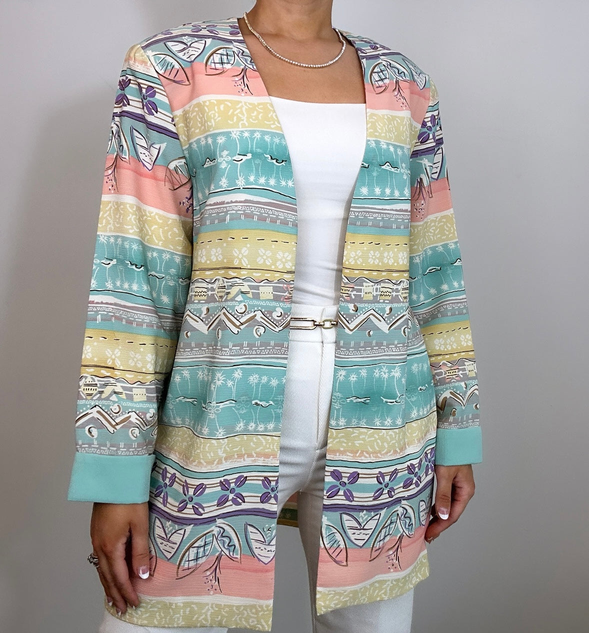 Vintage Leslie Belle Light Weight Open Jacket