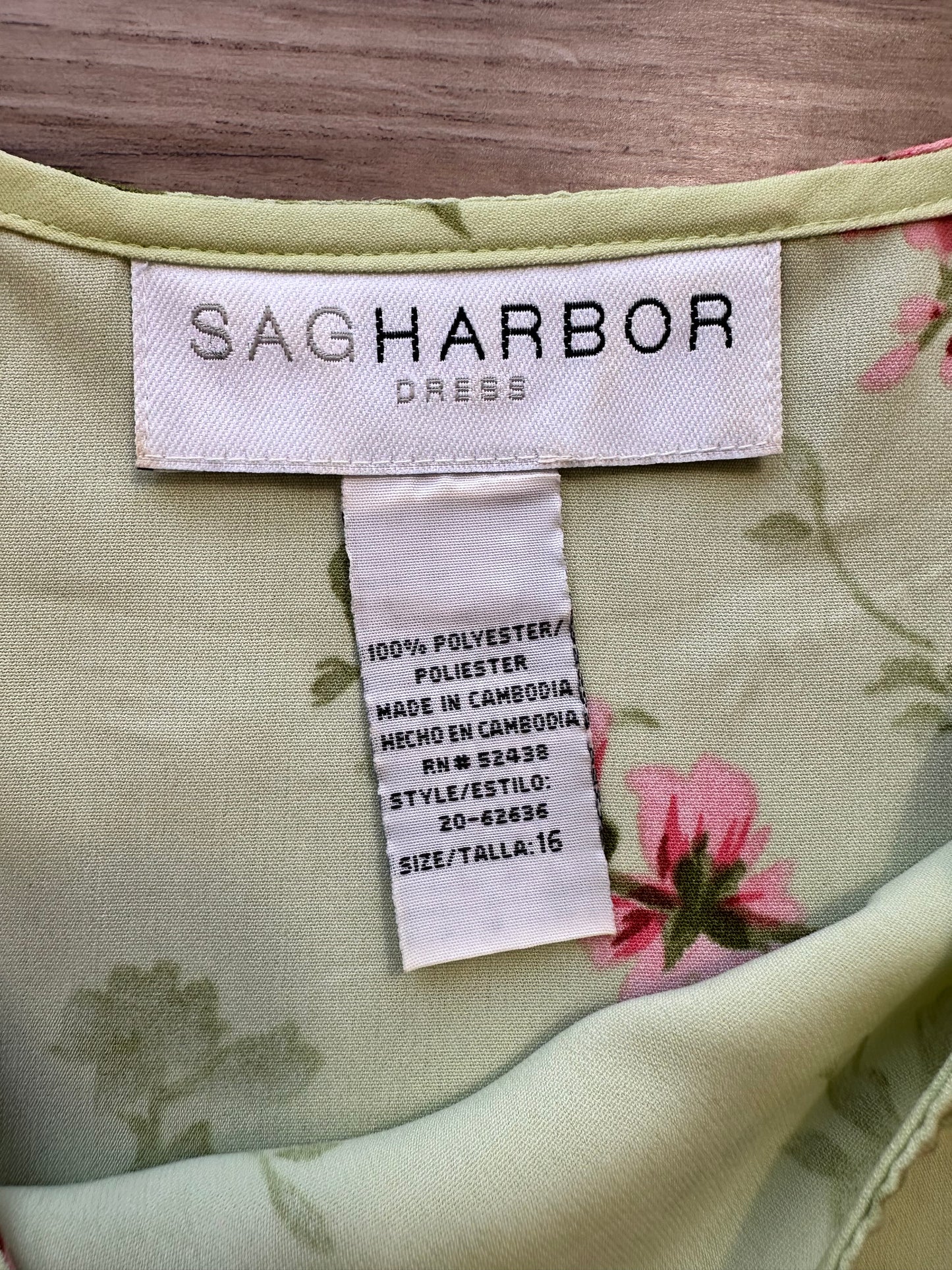 Vintage Light Green Pink Floral Tank Top